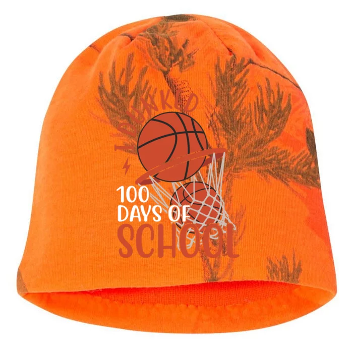 I Dunked 100 Days Of School Basketball Kati - Camo Knit Beanie