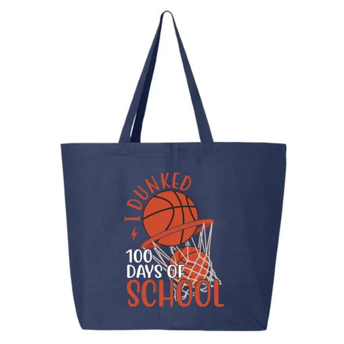 I Dunked 100 Days Of School Basketball 25L Jumbo Tote