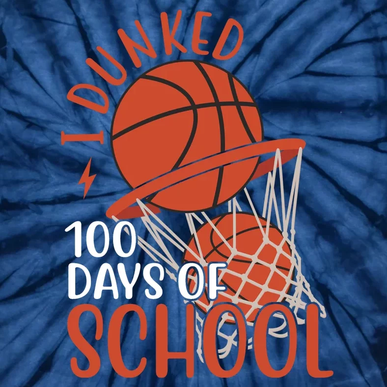 I Dunked 100 Days Of School Basketball Tie-Dye T-Shirt