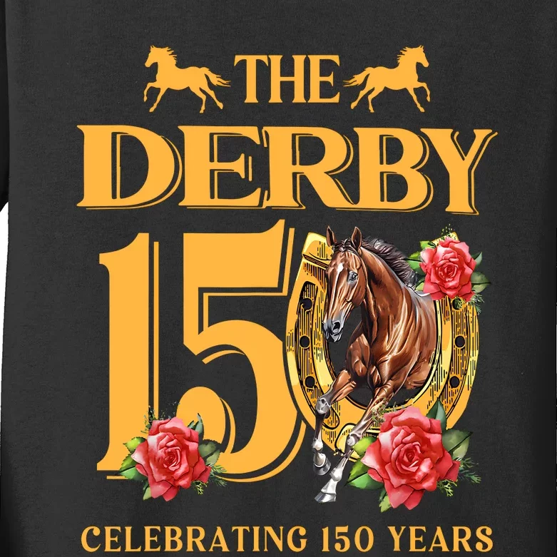 ItS Derby 150 Yall 150th Horse Racing Talk Derby To Me Kids Long Sleeve Shirt