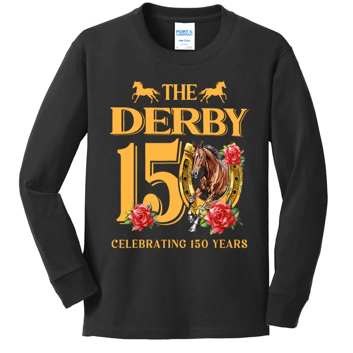 ItS Derby 150 Yall 150th Horse Racing Talk Derby To Me Kids Long Sleeve Shirt