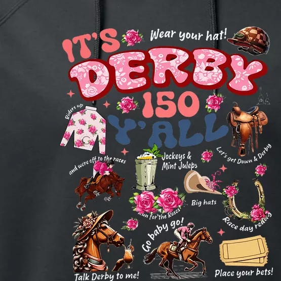 ItS Derby 150 YAll Ky Derby Day Performance Fleece Hoodie