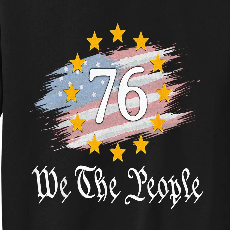 Independence Day 1776 4th Of July USA Flag Patriotic Tall Sweatshirt