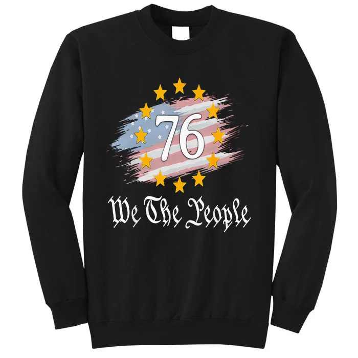 Independence Day 1776 4th Of July USA Flag Patriotic Tall Sweatshirt