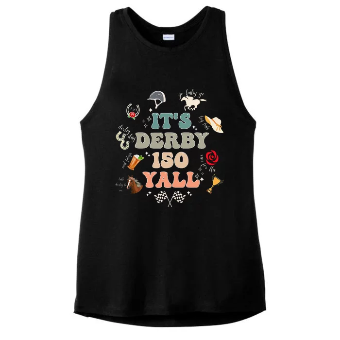 ItS Derby 150 Yall 150th Horse Racing Ladies Tri-Blend Wicking Tank