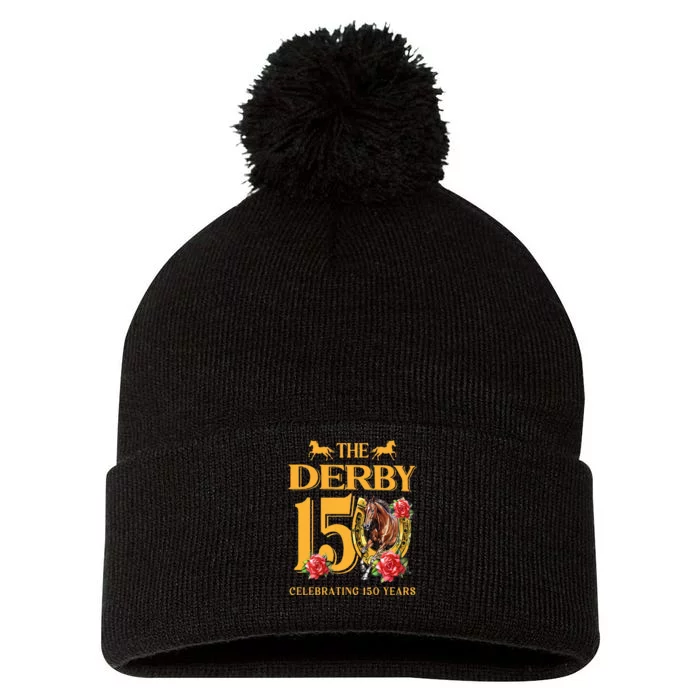 ItS Derby 150 Yall 150th Horse Racing Pom Pom 12in Knit Beanie