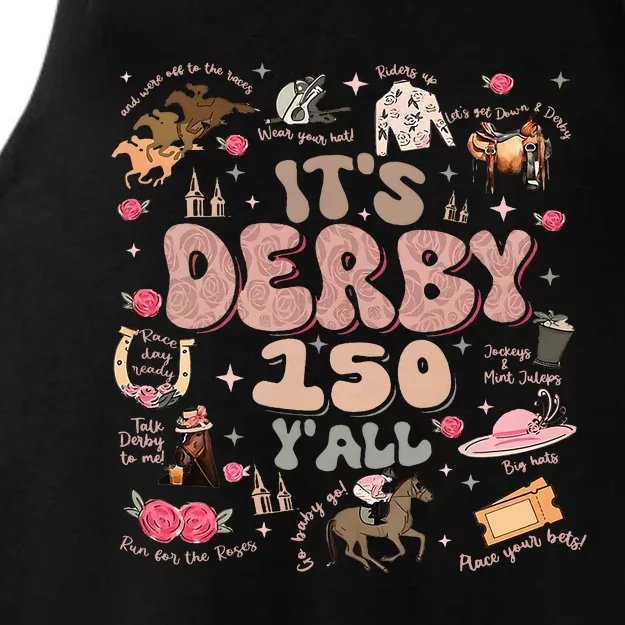 It's Derby 150 Yall 150th Horse Racing KY Ladies Tri-Blend Wicking Tank