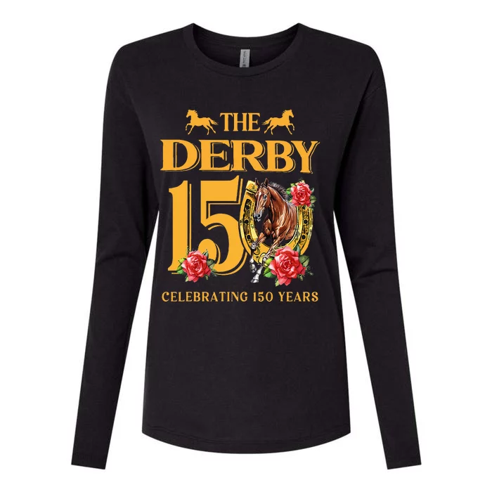 ItS Derby 150 Yall 150th Horse Racing Talk Derby To Me Womens Cotton Relaxed Long Sleeve T-Shirt