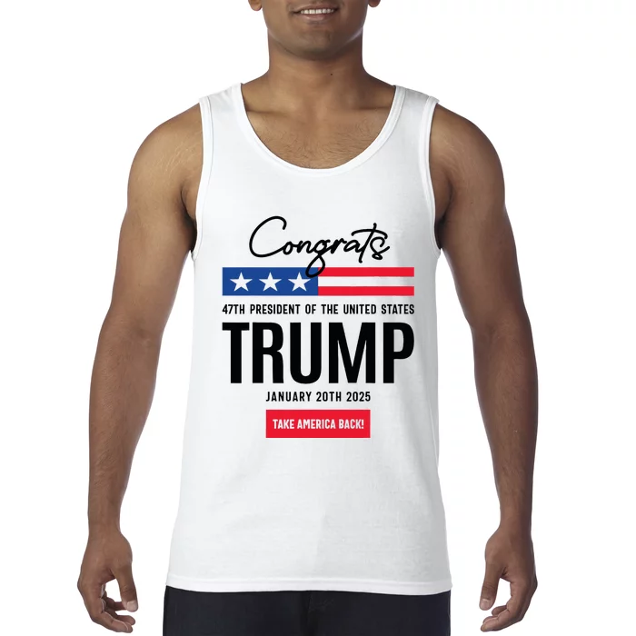 Inauguration Day 2025 Congrats Trump 2025 Tank Top