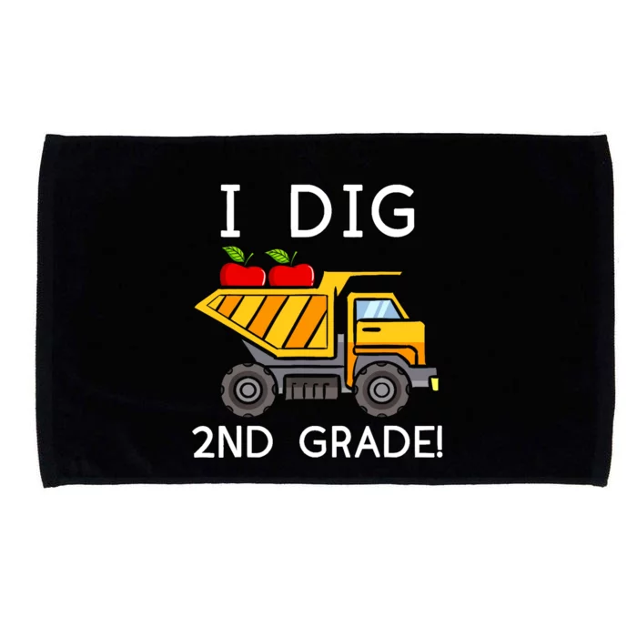 I Dig 2nd Grade Student Teacher Construction Back To School Microfiber Hand Towel