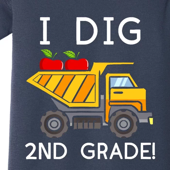 I Dig 2nd Grade Student Teacher Construction Back To School Baby Bodysuit