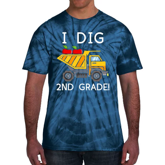 I Dig 2nd Grade Student Teacher Construction Back To School Tie-Dye T-Shirt