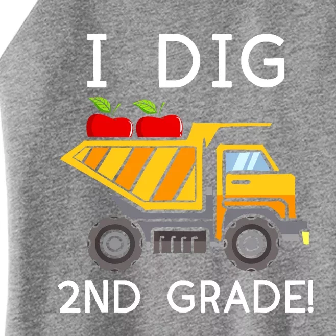 I Dig 2nd Grade Student Teacher Construction Back To School Women’s Perfect Tri Rocker Tank