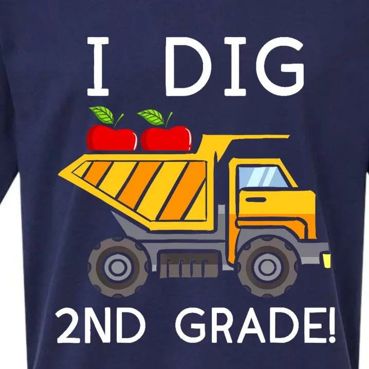 I Dig 2nd Grade Student Teacher Construction Back To School Sueded Cloud Jersey T-Shirt