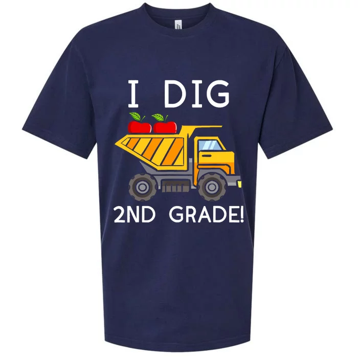 I Dig 2nd Grade Student Teacher Construction Back To School Sueded Cloud Jersey T-Shirt