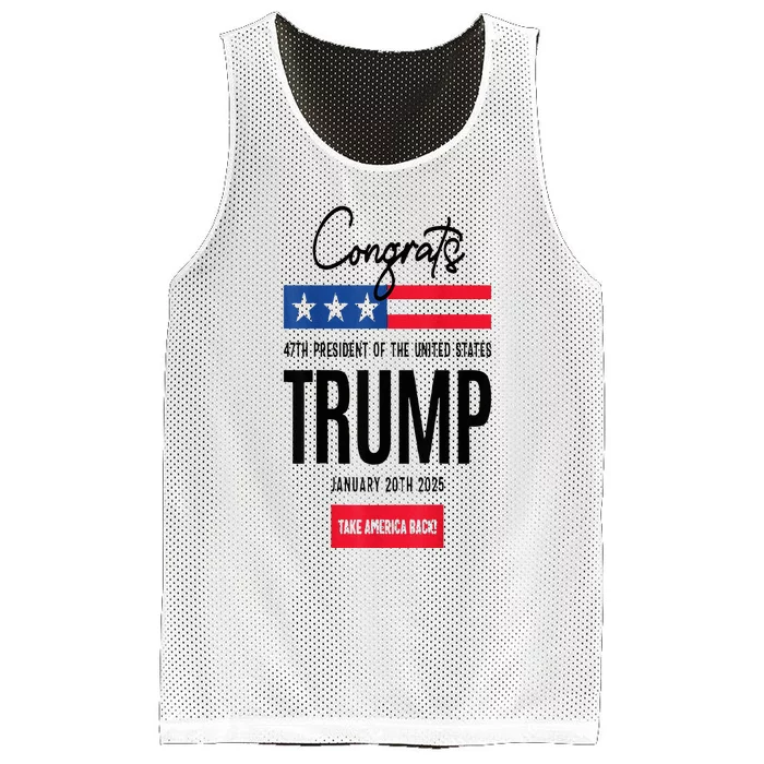 Inauguration Day 2025 Congrats Trump 2025 Mesh Reversible Basketball Jersey Tank