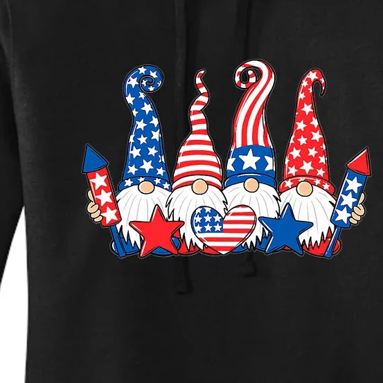 Independence Day 4th Of July Cute Gnomes Women's Pullover Hoodie