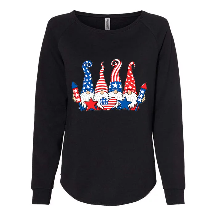 Independence Day 4th Of July Cute Gnomes Womens California Wash Sweatshirt