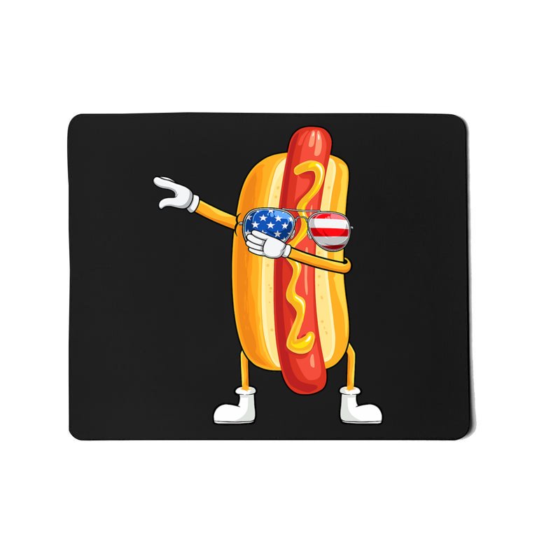 Independence Day 4th Of July Funny Dabbing Hotdog Mousepad