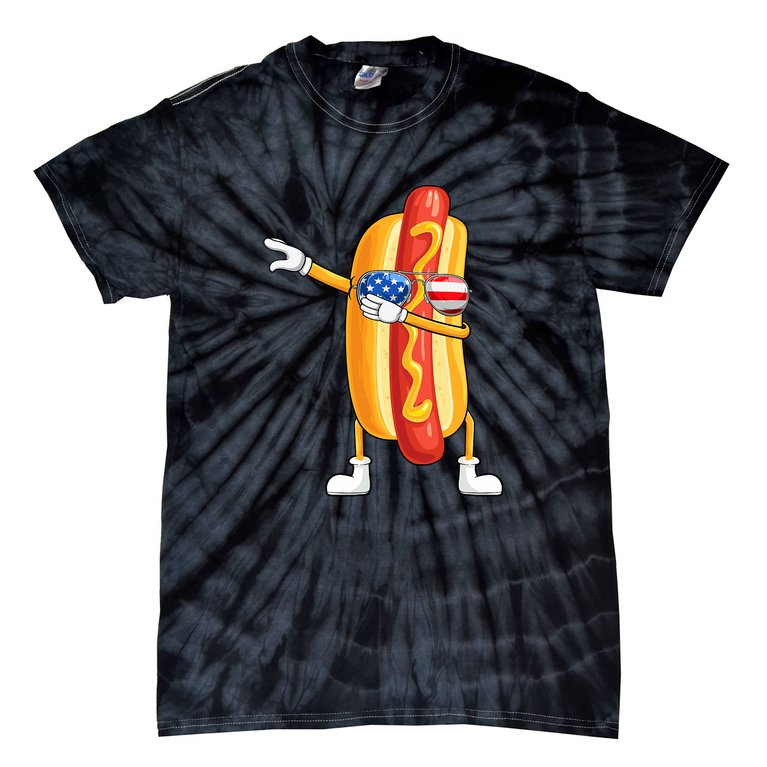 Independence Day 4th Of July Funny Dabbing Hotdog Tie-Dye T-Shirt