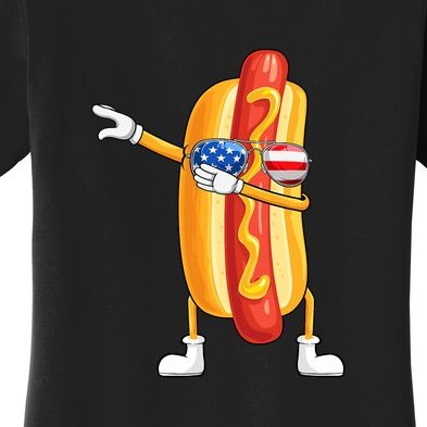 Independence Day 4th Of July Funny Dabbing Hotdog Women's T-Shirt