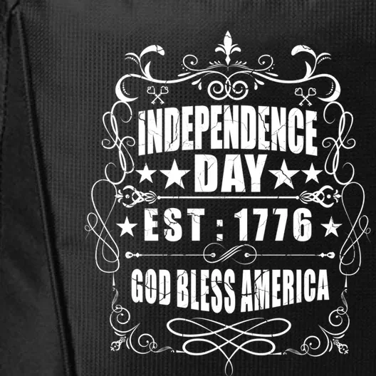 Independence Day 4th July 1776 God Bless America Great Gift City Backpack