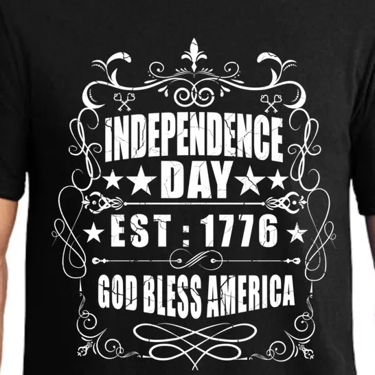 Independence Day 4th July 1776 God Bless America Cool Gift Pajama Set