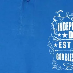 Independence Day 4th July 1776 God Bless America Cool Gift Softstyle Adult Sport Polo