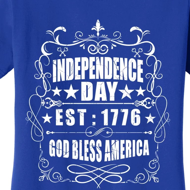 Independence Day 4th July 1776 God Bless America Cool Gift Women's T-Shirt