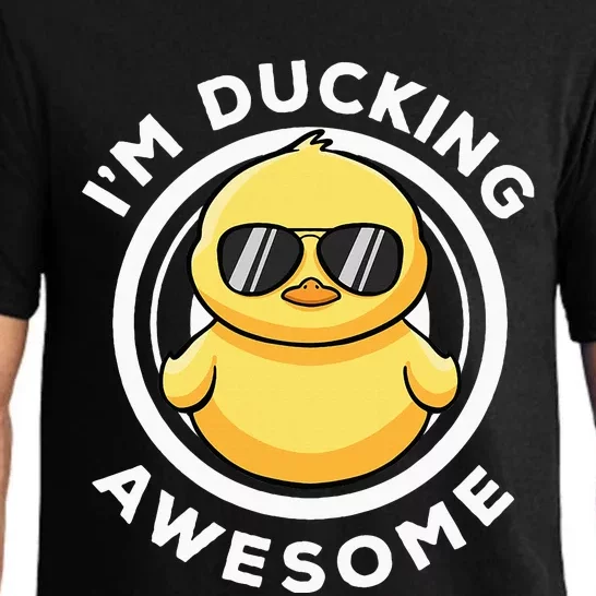 IM Ducking Awesome I Love Duck Lovers Funny Rubber Duck Pajama Set