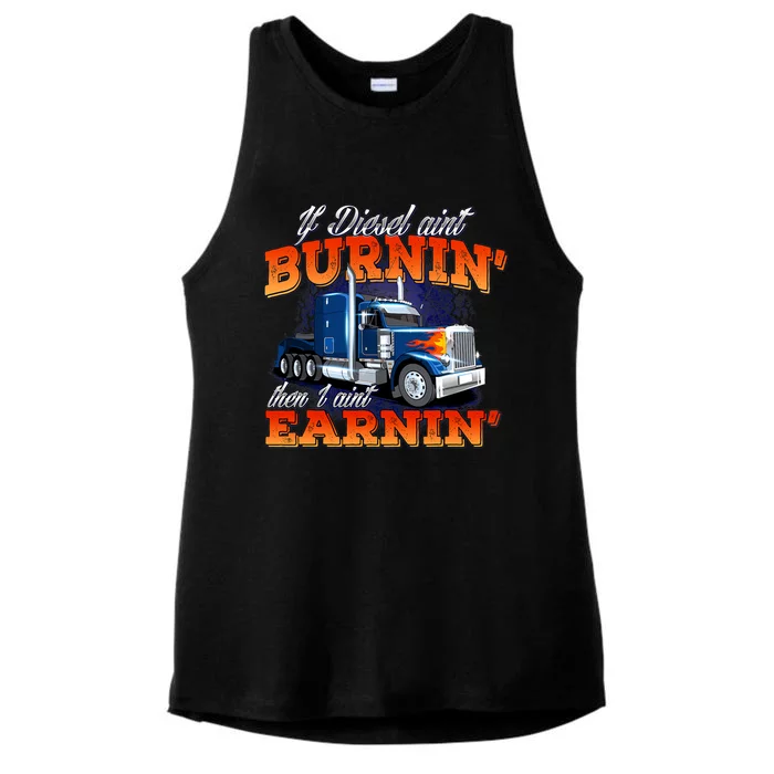 If Diesel Ain't Burnin' Trucker Semi Truck Driver Trucking Ladies Tri-Blend Wicking Tank