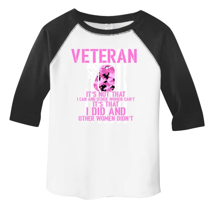 I Did And Other Didnt Usa Veteran Female Funny Gift Toddler Fine Jersey T-Shirt