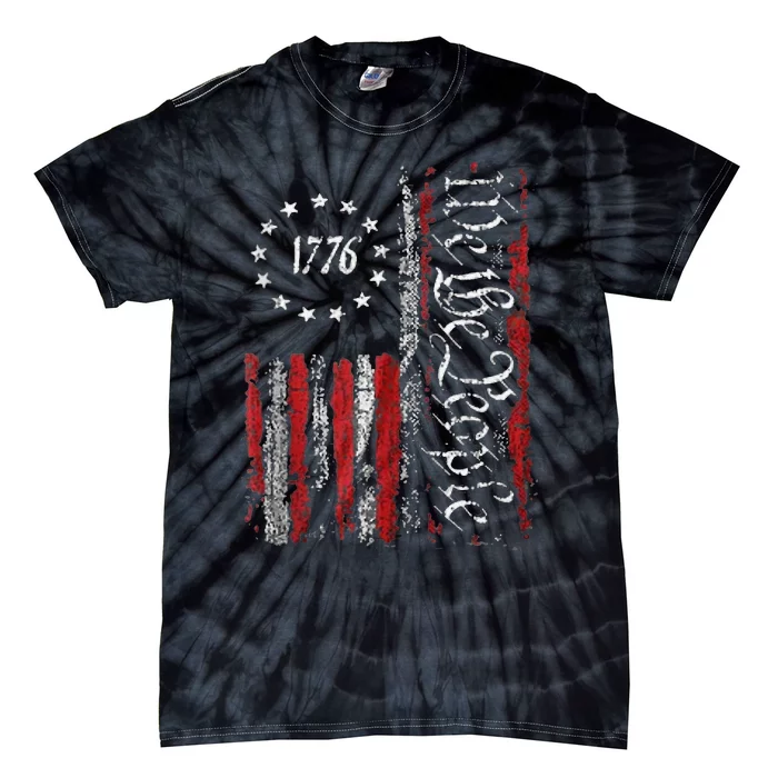 Independence Day American Flag Patriotic 1776 We The People Tie-Dye T-Shirt