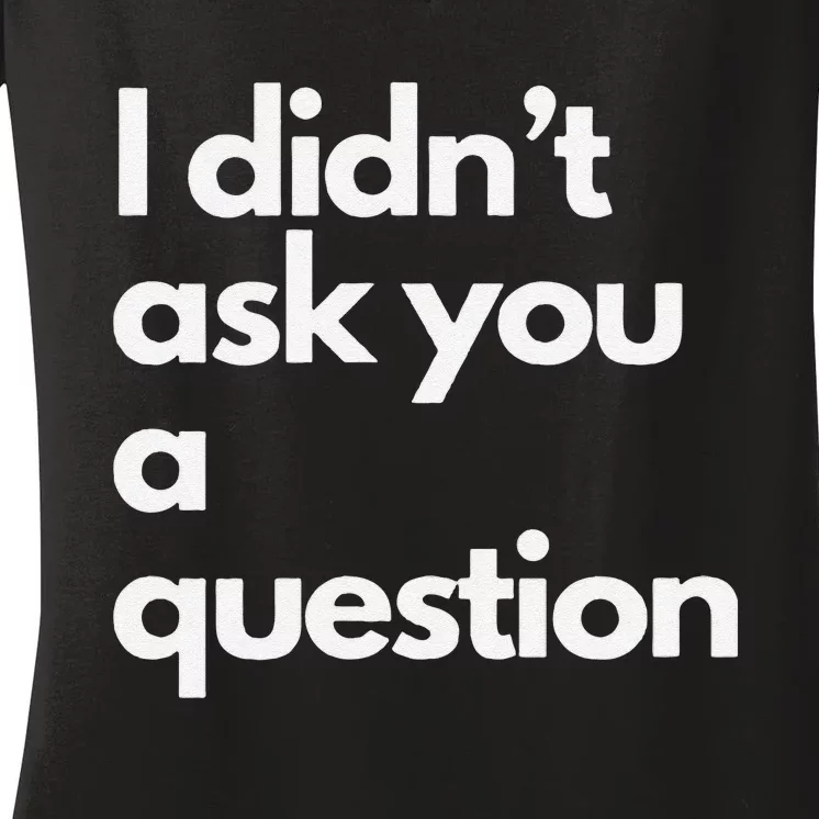 I DidnT Ask You A Question Women's V-Neck T-Shirt