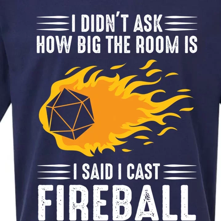 I Didn't Ask How Big The Rooms Is Said I Cast Fireballs Cool Gift Sueded Cloud Jersey T-Shirt