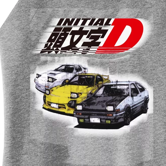 Initial D Ae86 &Amp; Rx7 Sketch Women’s Perfect Tri Rocker Tank