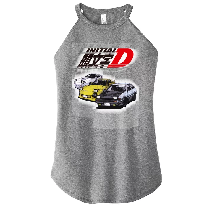 Initial D Ae86 &Amp; Rx7 Sketch Women’s Perfect Tri Rocker Tank