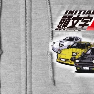 Initial D Ae86 &Amp; Rx7 Sketch Full Zip Hoodie