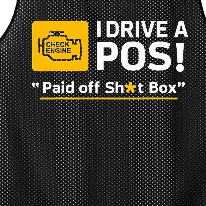 I Drive A Pos Paid Off Sht Box Mesh Reversible Basketball Jersey Tank