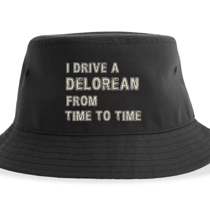 I Drive A Delorean From Time To Time Sustainable Bucket Hat