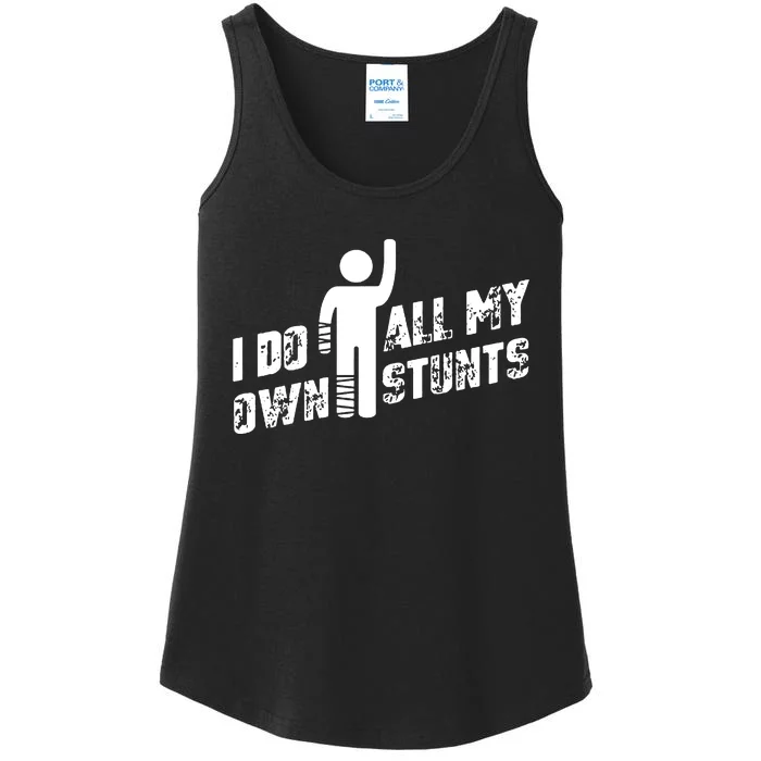 I Do All My Own Stunts Ladies Essential Tank