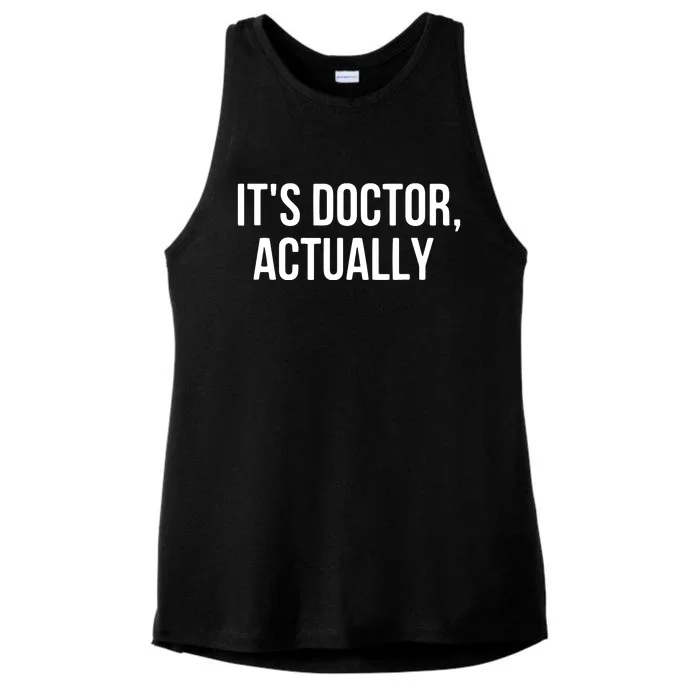 Its Doctor Actually Funny PHD Ladies Tri-Blend Wicking Tank