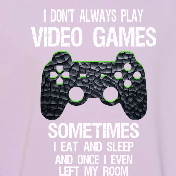 I DonT Always Play Video Games Funny Gamer Ns Funny Gift Garment-Dyed Sweatshirt