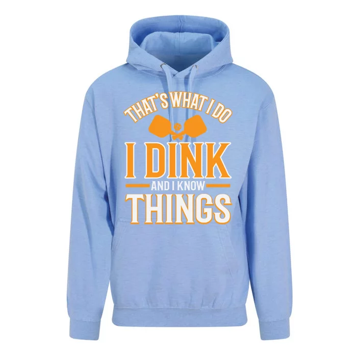 I Dink And I Know Things Funny Pickleball Gift Unisex Surf Hoodie