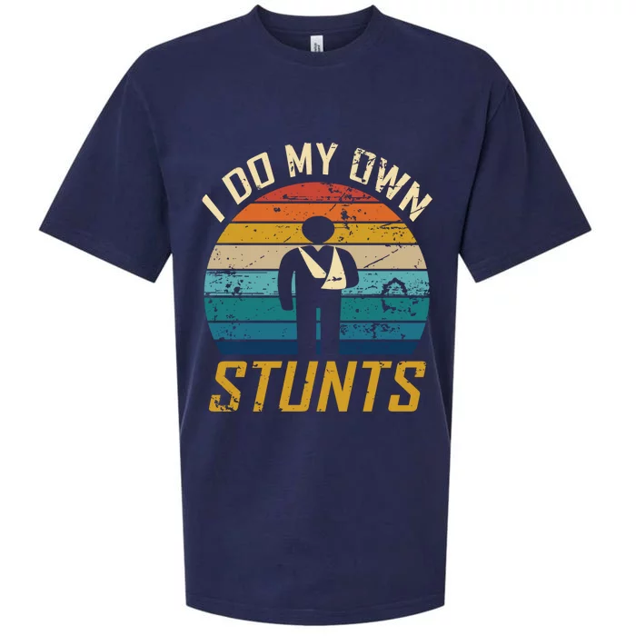 I Do All My Own Stunts Funny Broken Bones Adult And Cute Gift Sueded Cloud Jersey T-Shirt