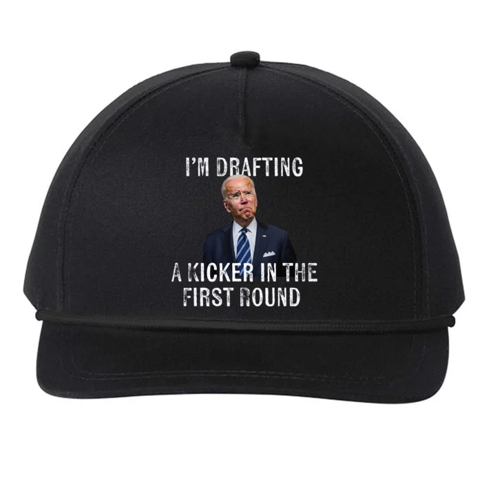 IM Drafting A Kicker In The 1st Round Joe Biden Funny Snapback Five-Panel Rope Hat