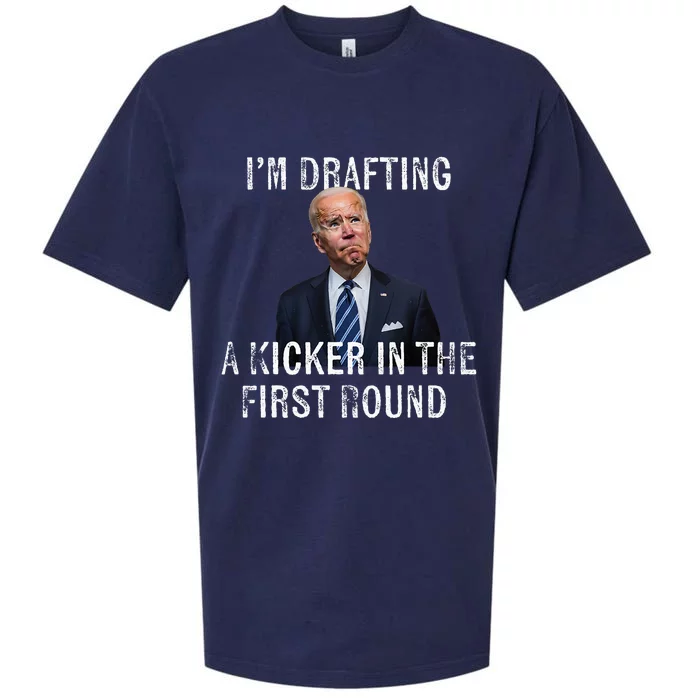 IM Drafting A Kicker In The 1st Round Joe Biden Funny Sueded Cloud Jersey T-Shirt