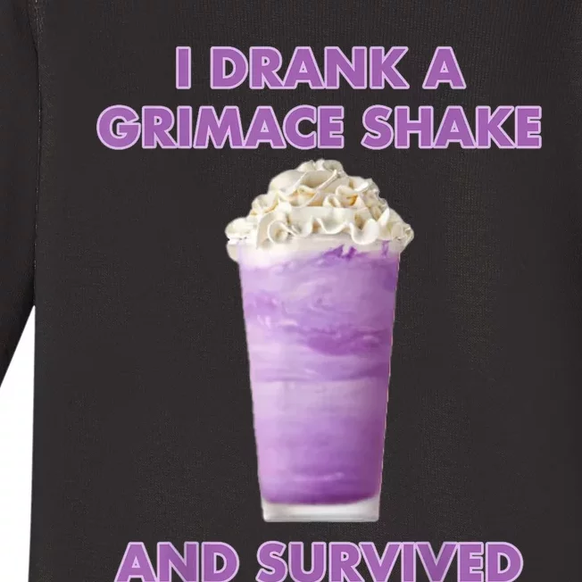 I Drank A Shake And Survived Baby Long Sleeve Bodysuit