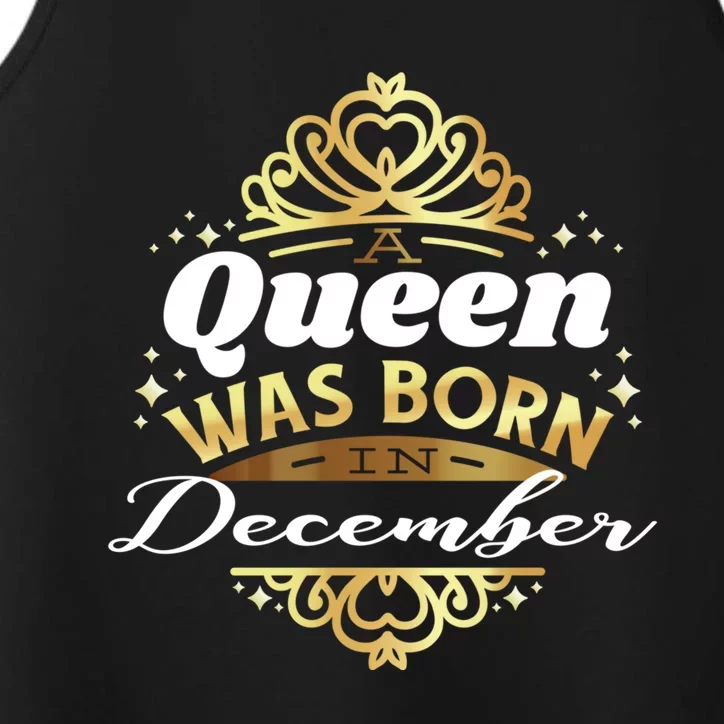 In December A Queen Was Born! Birthday Meme Gift Performance Tank