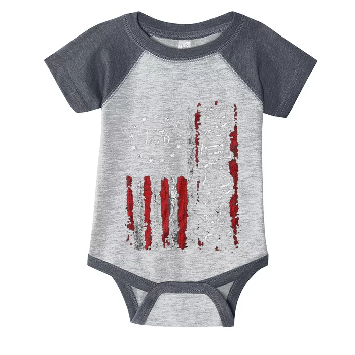 Independence Day American Flag Patriotic 1776 We The People Infant Baby Jersey Bodysuit